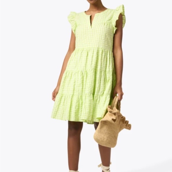 Roller Rabbit Dresses & Skirts - Roller Rabbit Green Gingham Seersucker Cotton Dress Medium